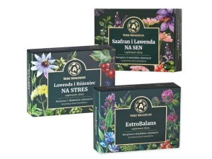 Zestaw: Odzyskaj Siebie - Szafran i Lawenda, EstroBalans, Lawenda i Różeniec - sen, menopauza, stres