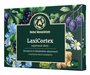 LaxiCortex Herbal Monasterium 15 kapsułek wsparcie regularnej pracy jelit
