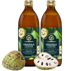 Graviola z Miąższem 2x500ml odporność witaminy wzmocnienie składniki mineralne