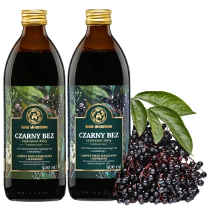 Czarny Bez sok 2x500 ml naturalne wspomaganie systemu obronnego organizmu