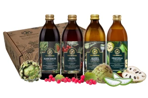 Prezent Italia Style 4x500ml: Karczoch, Głóg, Aloes z Miąższem, Graviola z Miąższem
