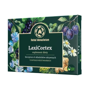 LaxiCortex Herbal Monasterium 15 kapsułek wsparcie regularnej pracy jelit
